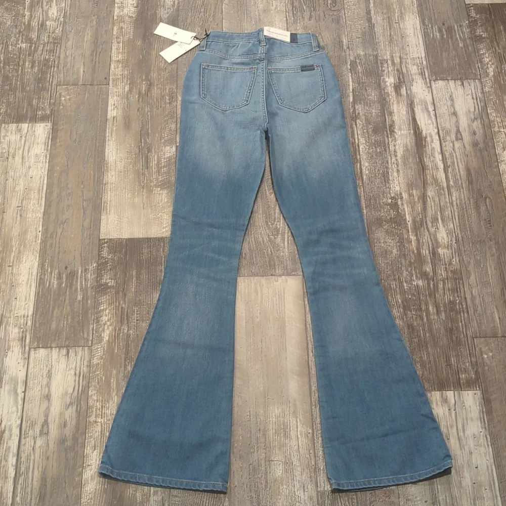 7FAMK Ultra High Rise Skinny Boot jeans 7U413567 color Golden Hour sz23 Tall NWT - Picture 9 of 15